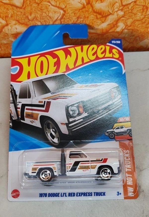HOTWHEELS Hot Wheels 1:64 Scale | 1978 DODGE LI'L RED EXPRESS TRUCK | HW HOT TRUCKS | WHITE | 10/10 | 173/250