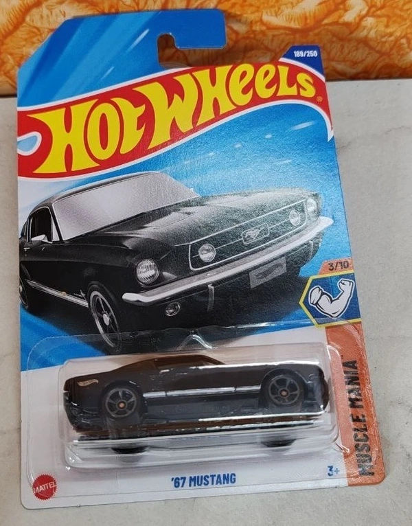 HOTWHEELS Hot Wheels 1:64 Scale | �67 MUSTANG | MUSCLE MANIA | BLACK | 3/10 | 189/250