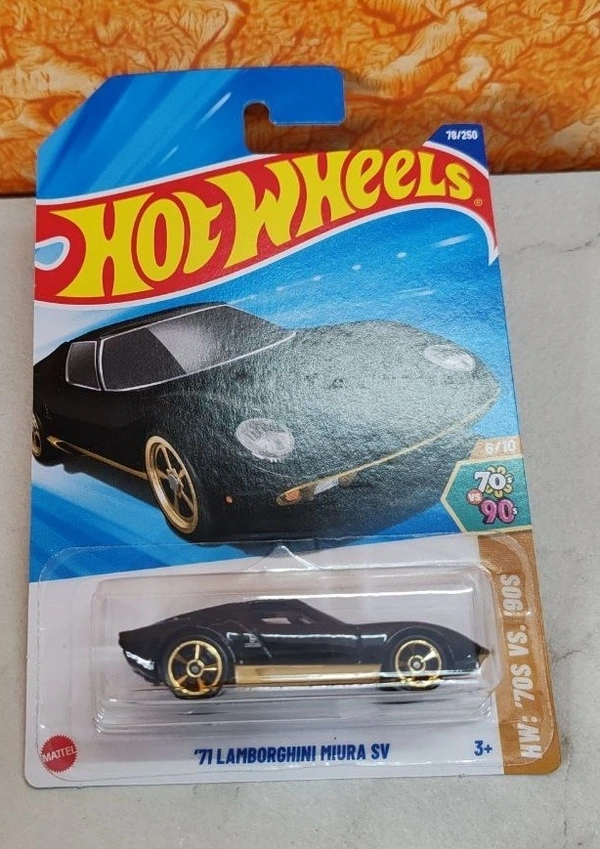 HOTWHEELS Hot Wheels 1:64 Scale | �71 LAMBORGHINI MIURA SV | HW: 70S VS 90S | BLACK | 4/10 | 78/250