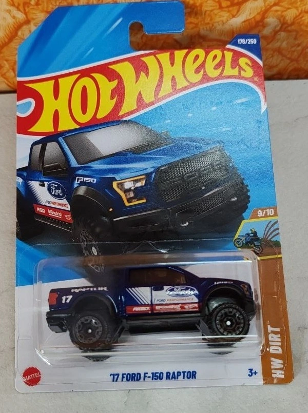 HOTWHEELS Hot Wheels 1:64 Scale | '17 FORD F-150 RAPTOR | HW Dirt | BLUE | 9/10 | 178/250