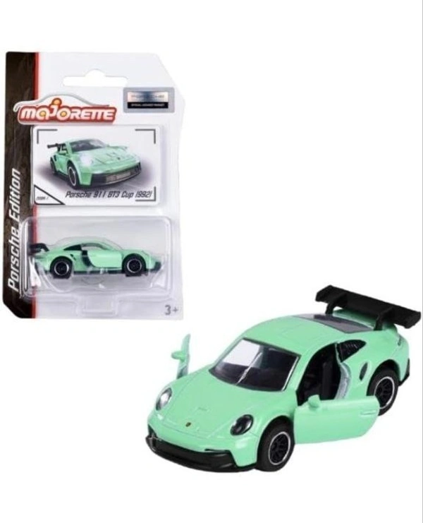 Majorette | Porsche 911 GT3 Cup 992 | Diecast Car Model | Mint Green |1:64 Scale