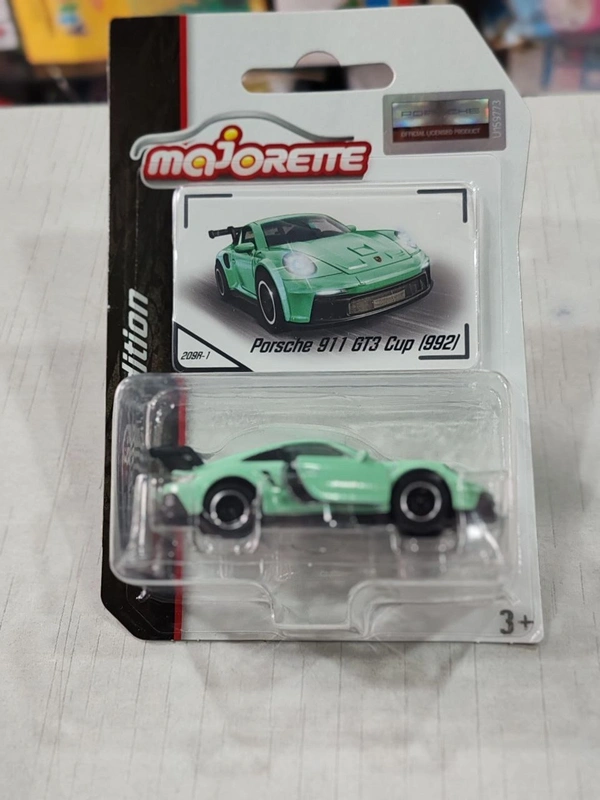 Majorette | Porsche 911 GT3 Cup 992 | Diecast Car Model | Mint Green |1:64 Scale