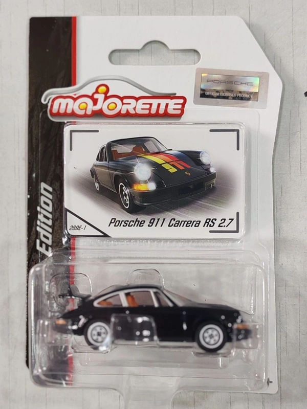 Majorette | Porsche 911 Carrera RS 2.7 | Diecast Car Model | Black |1:64 Scale