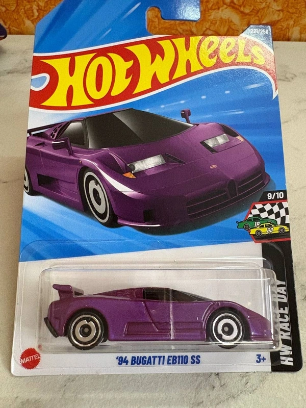 Hot Wheels 1:64 Scale | '94 BUGATTI EB10 SS | HW Race Day | PURPLE| Case L | 221/250