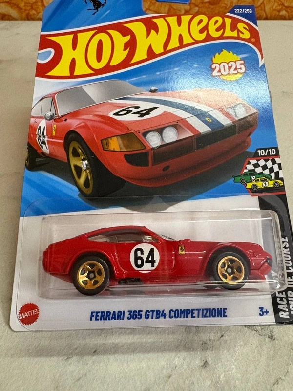 Hot Wheels 1:64 Scale | FERRARI 365 GTB4 COMPETIZIONE | Race Day | Red | Case L&M | 222/250