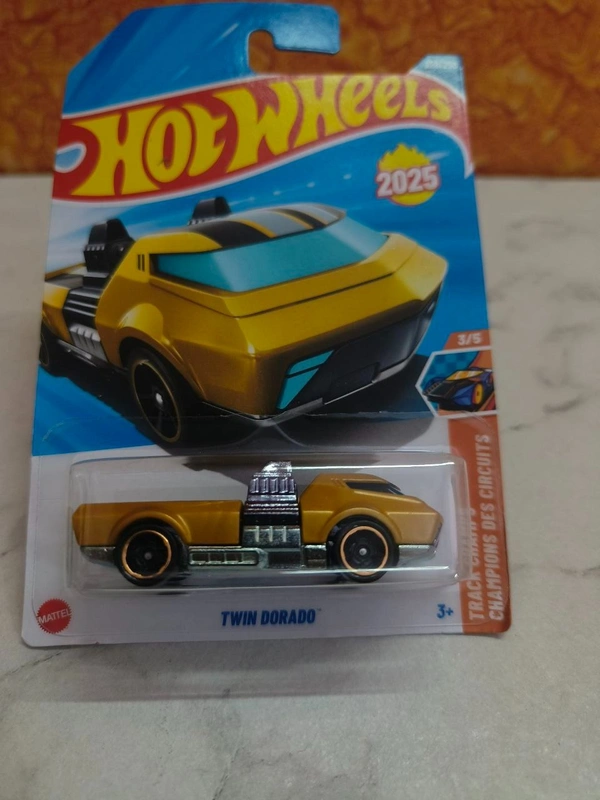 Hot Wheels 1:64 Scale | TWIN DORADO | Track Champs | Yellow | Case M | 228/250