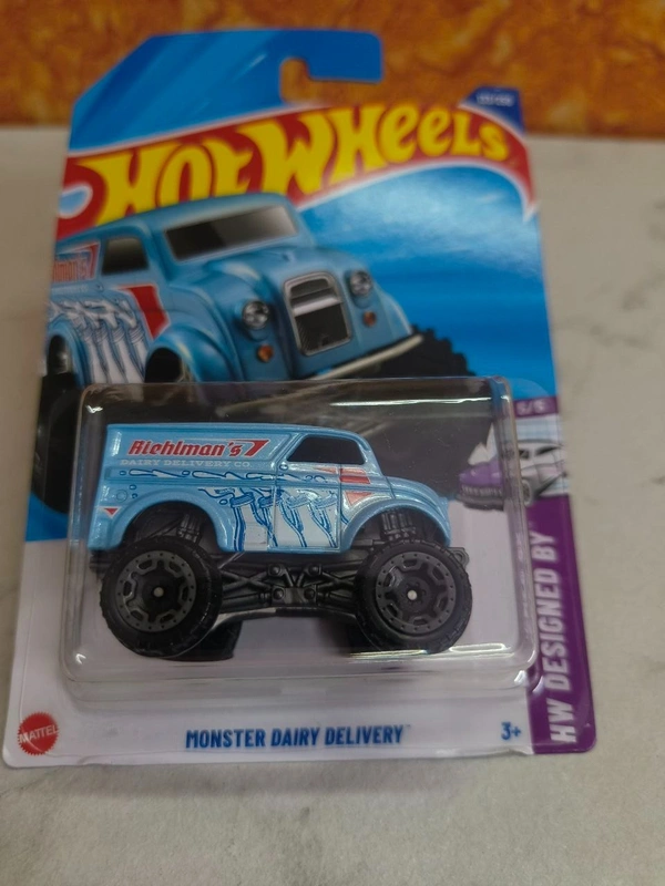 Hot Wheels 1:64 Scale | MONSTER DAIRY DELIVERY | HW Designed By | Blue | Case L&M | 133/250