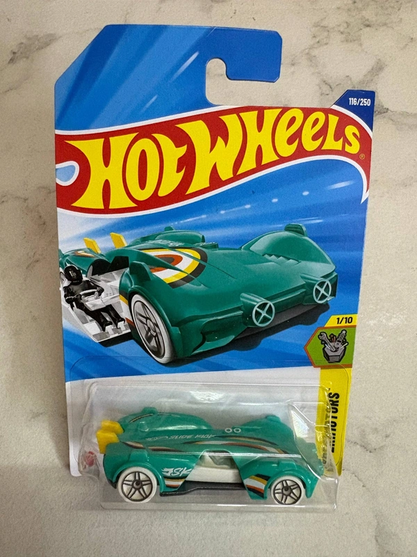 Hot Wheels 1:64 Scale | SLIDE KICK | Experimotors | Teal | Case L&M | 116/250