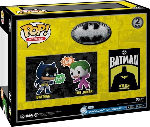 FUNKO POP! Heroes: Batman's 85th Anniversary | Batman & The Joker | Pack of 2 | DC Comics 