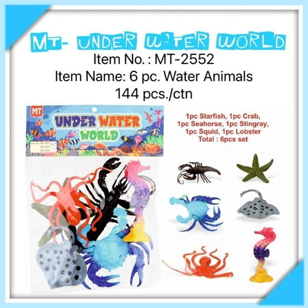 6 PCS UNDER WATER ANIMALS