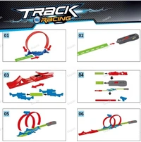 Track Racer Car Toy Set for Kids Age 3-12 Year Old & Launcher Make 360° Spin Way Powerful/Inertia Powerd Car Racing Track Toy Set (Double Loop Track Racer)