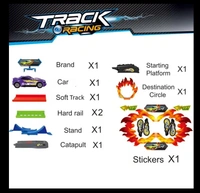 Track Racer Car Toy Set for Kids Age 3-12 Year Old & Launcher Make 360° Spin Way Powerful/Inertia Powerd Car Racing Track Toy Set (Single Loop Track Racer)