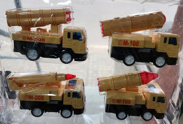 Army Vehicle Military Set with Moving Parts, Pretend War & Action Toy for Kids/Made in India/4.5 inch Miniatures - Pack of 4, Multicolor