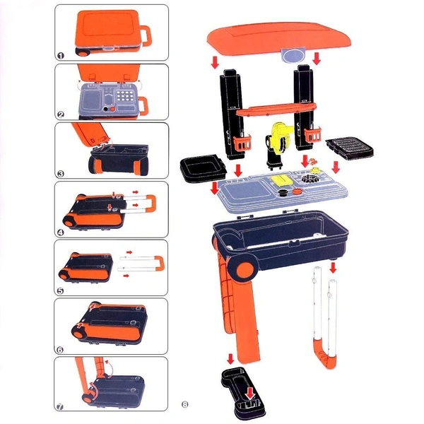 Portable Tool Set Cum trolley for kids