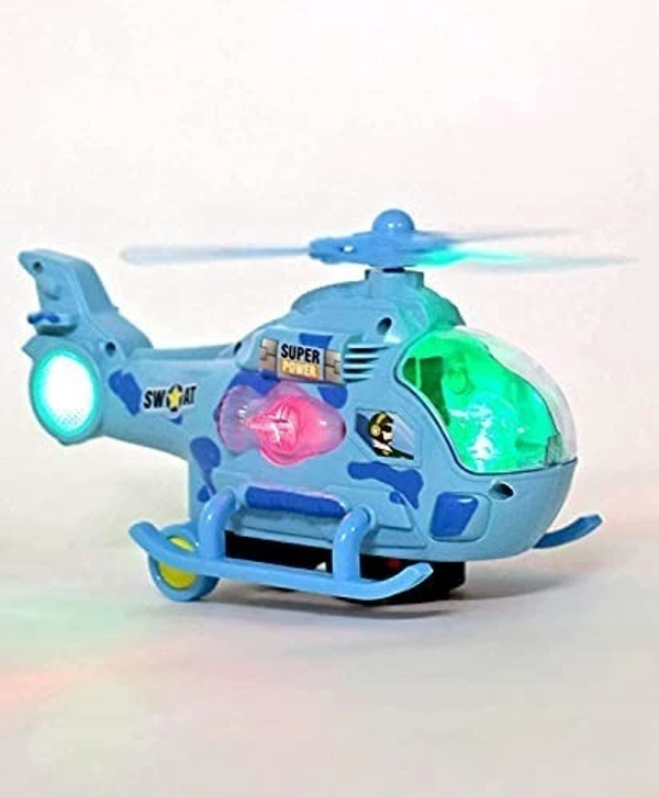 Helicopter 360 Degree Rotation Musical and 3D Lights Helicopter Toy for 2-5 Year Kids
