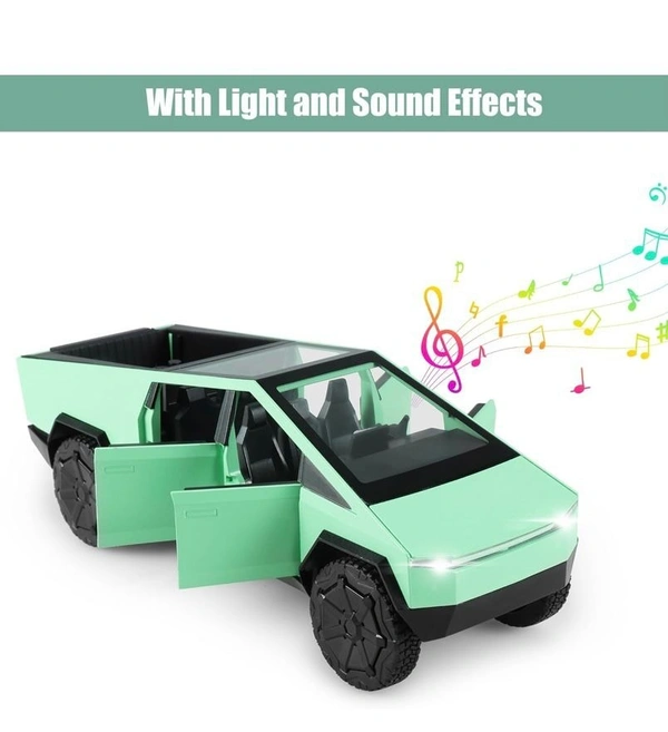 TESLA Cybertruck Alloy Car Model Scale (1:32)- Diecast Metal Model Sound and Light (Colors as Per Stock)