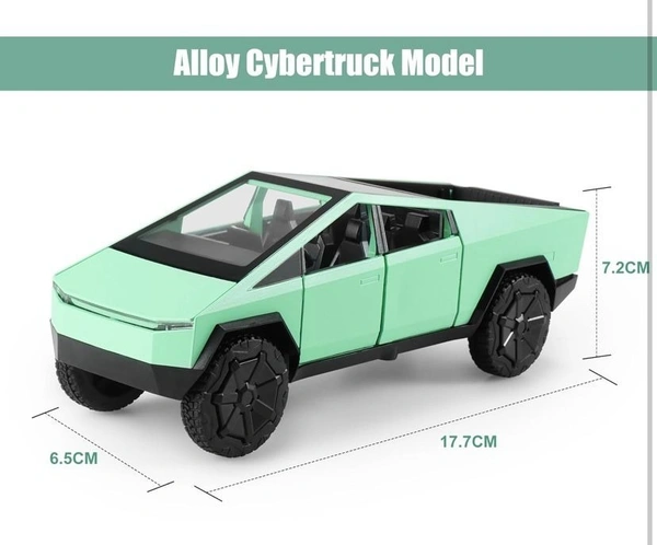 TESLA Cybertruck Alloy Car Model Scale (1:32)- Diecast Metal Model Sound and Light (Colors as Per Stock)