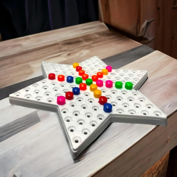 Chinese Checker A Game of Intelligence Plastic Board [Multicolor] Strategy & War Games Board Game