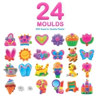 Ratna's Classic Fridge Magnets Mould & Paint DIY Kit - Create 24 Adorable Plaster Fridge Magnets & Badges - Fun Craft Activity for Kids & Adults