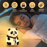 Cute Silicone Panda Light lamp Rechargeable lamp for Kids