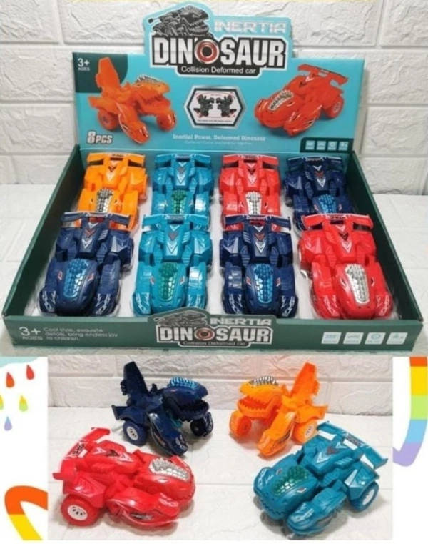 DINOSAUR COLLISION DEFORMED CAR BOX