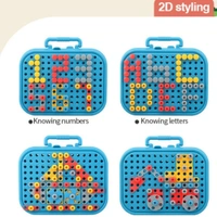 Diy Electric Drill Screw Tool Set-Mosaic Puzzle 228Pcs- 3D Stem Educational Kit For Kids Construction And Building Block Kit (Space Design)