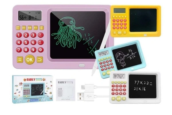 LCD Writing Tablet for Kids, Digital Slate with Calculator, E-Note Pad, Doodle Board, Writing Board, Educational Toy