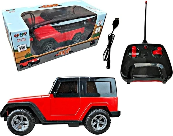 Remote Control Thar Car || with Led Lights and Song Toy Car USB Rechargeable Off Road Vehicle Toy Cars for Kids Best Birthday Gift(Multi Color)