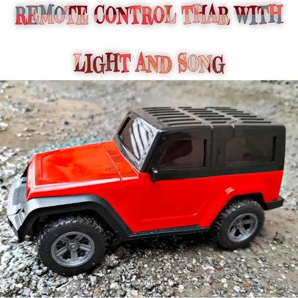 Remote Control Thar Car || with Led Lights and Song Toy Car USB Rechargeable Off Road Vehicle Toy Cars for Kids Best Birthday Gift(Multi Color)
