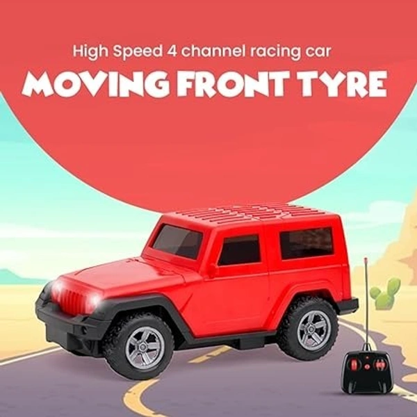 Remote Control Thar Car || with Led Lights and Song Toy Car USB Rechargeable Off Road Vehicle Toy Cars for Kids Best Birthday Gift(Multi Color)