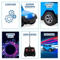 Remote Control Thar Car || with Led Lights and Song Toy Car USB Rechargeable Off Road Vehicle Toy Cars for Kids Best Birthday Gift(Multi Color)