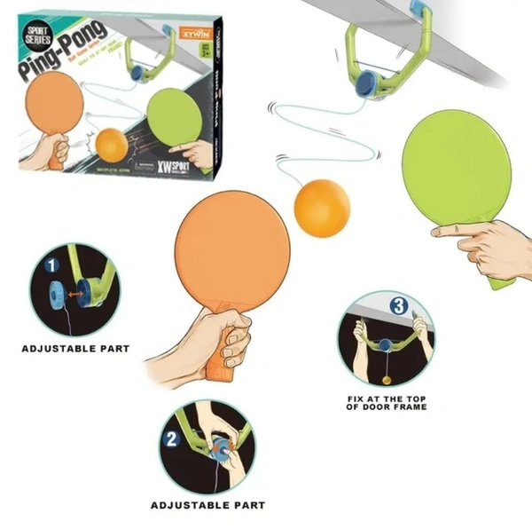 Table Tennis Self Training Set | Children's Table Tennis Ping Pong Ball Training Hanging Games Parent Child Fun Table Tennis Indoor