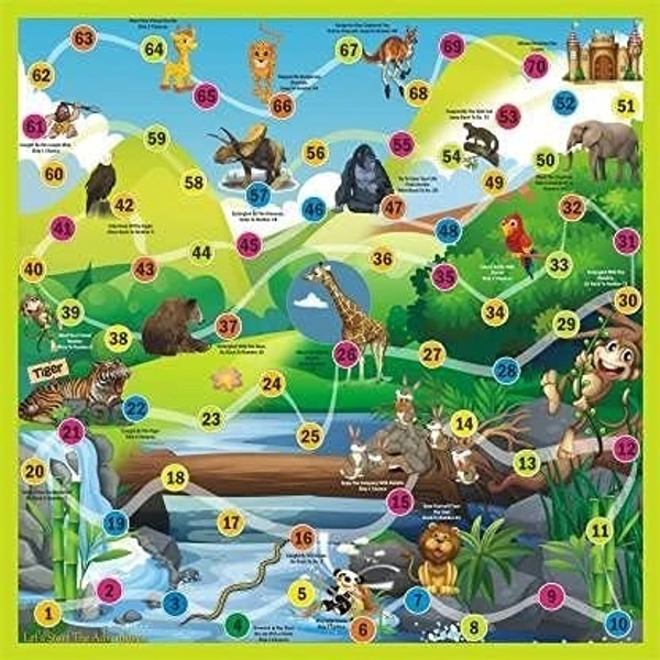 The Jungle Adventure Classic Board Game, Kids Play & Learn Board Game, Drawing Board Games