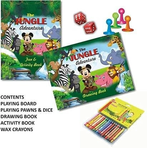 The Jungle Adventure Classic Board Game, Kids Play & Learn Board Game, Drawing Board Games