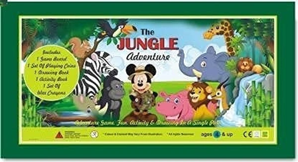 The Jungle Adventure Classic Board Game, Kids Play & Learn Board Game, Drawing Board Games