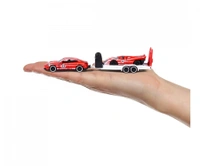 Majorette Porsche Race Trailer Set – Officially Licensed 1:64 Scale Die-Cast Toy Cars with Trailer | Porsche Taycan Turbo S + 917 | Metal Body & Opening Parts 