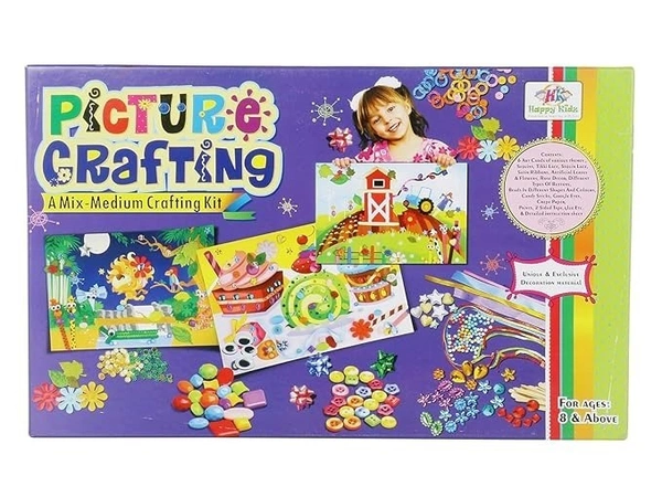 Picture Crafting DIY Hobby Kit, Learn Creativity, Paper Art and Craft Gifting Game Kid's Both Boy's Girl's