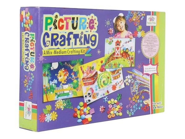 Picture Crafting DIY Hobby Kit, Learn Creativity, Paper Art and Craft Gifting Game Kid's Both Boy's Girl's