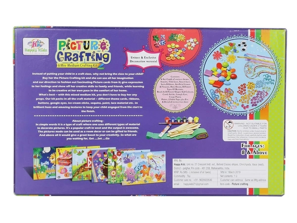 Picture Crafting DIY Hobby Kit, Learn Creativity, Paper Art and Craft Gifting Game Kid's Both Boy's Girl's