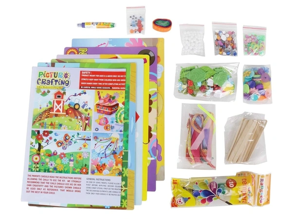 Picture Crafting DIY Hobby Kit, Learn Creativity, Paper Art and Craft Gifting Game Kid's Both Boy's Girl's