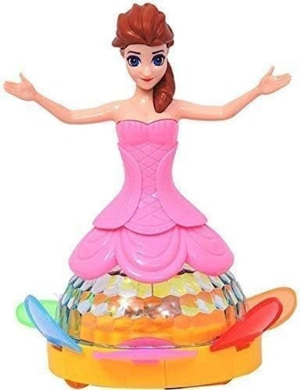Princess Dance Girl Light 4D Dancing Barbie Doll Music and Flashing Lights for Kids 360-Degree Rotating Sound