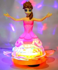 Princess Dance Girl Light 4D Dancing Barbie Doll Music and Flashing Lights for Kids 360-Degree Rotating Sound
