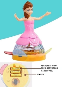 Princess Dance Girl Light 4D Dancing Barbie Doll Music and Flashing Lights for Kids 360-Degree Rotating Sound
