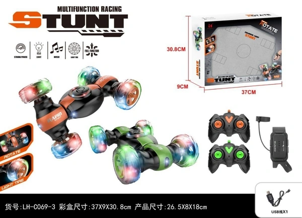 ROTATE MULTIFUNTION STUNT CAR WITH WATCH