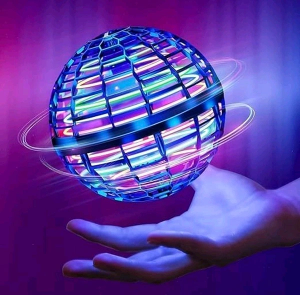 Flying Ball Toy, Flying Orb Ball Boomerang Mini Pro Spinner Toys for Boys Girls Kids Adult Indoor Outdoor, USB Rechargeable Built-in RGB Lights 360°Rotating | Flying UFO Ball