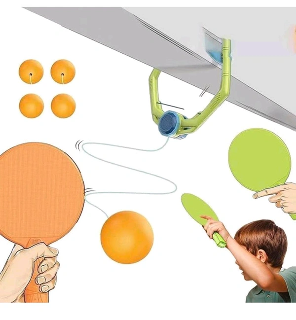 Table Tennis Self Training Set | Children's Table Tennis Ping Pong Ball Training Hanging Games Parent Child Fun Table Tennis Indoor