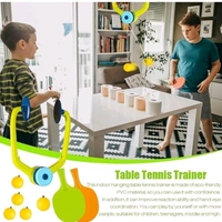 Table Tennis Self Training Set | Children's Table Tennis Ping Pong Ball Training Hanging Games Parent Child Fun Table Tennis Indoor