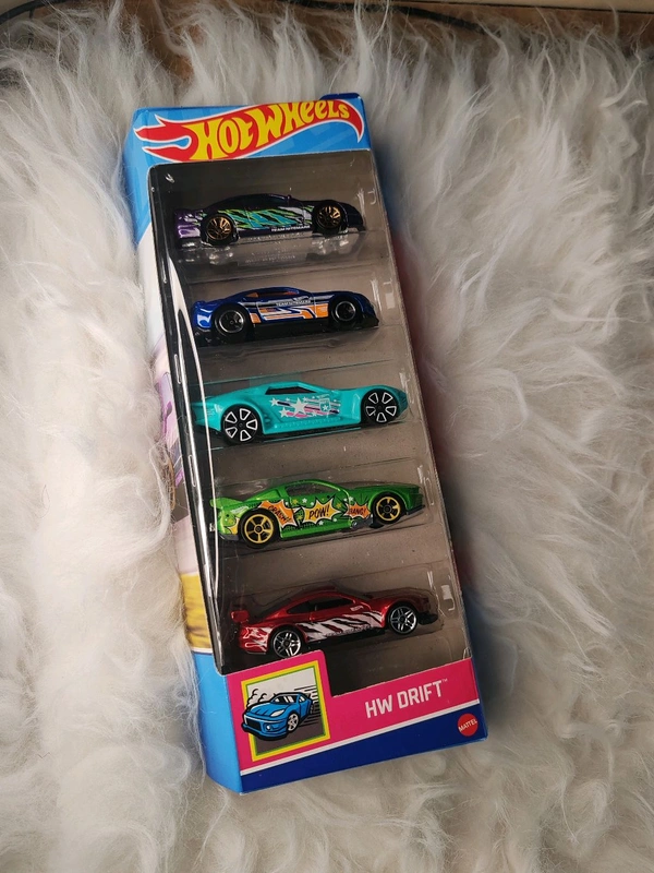 Hot Wheels Car HW DRIFT Pack of 5 ( '13 FORD MUSTANG GT | '17 CAMARO ZL1| BULLET PROOF | CUSTOM '18 FORD MUSTANG GT | NISSAN SILVA [S15] )