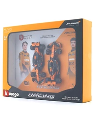 Bburago Original McLaren MCL38 Miami Grand Prix 2024 Set of 2 |Bburago| Licensed Diecast Car | 1:43 Scale Model 