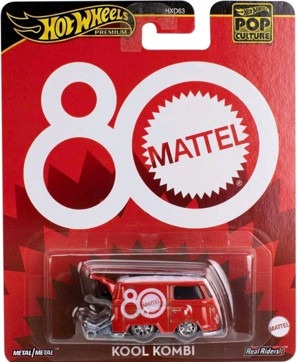 Ultimate Throwback: Limited Edition Hot Wheels 80th Anniversary VW Kool Kombi – Metal Collectible with Real Riders® & Ruby Red Deco